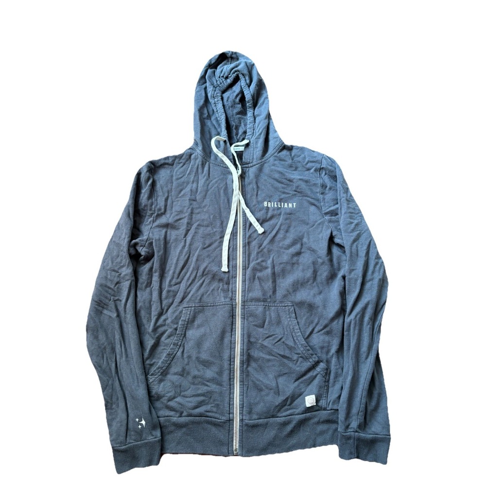 Marine Layer Mens Hoodie Blue Full Zip Brilliant Size Small